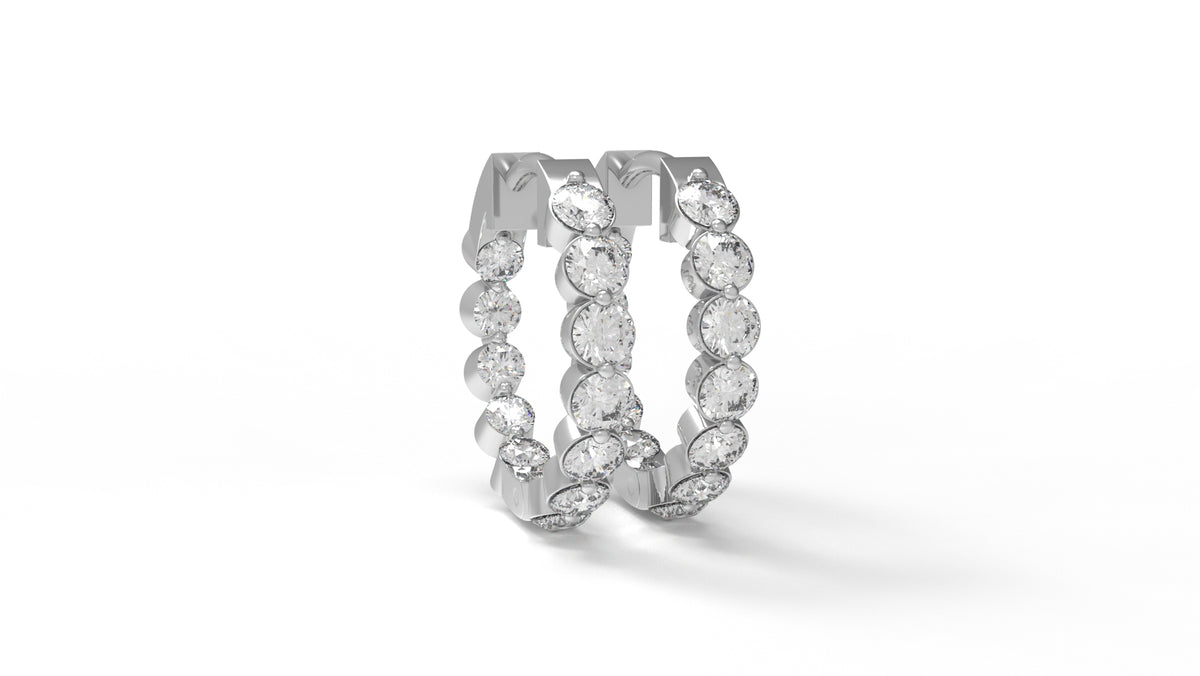 1.26 CTW Lab-Grown Diamond Hoop Earrings