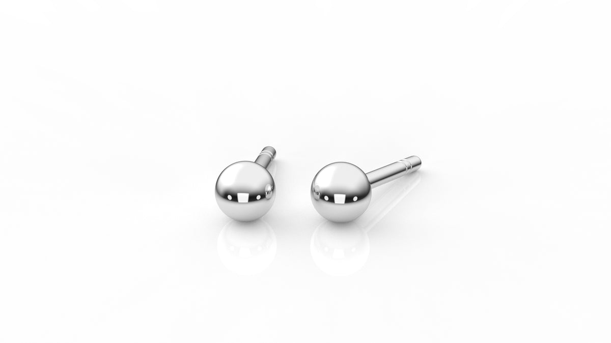 Silver ball earrings GLAM NYC