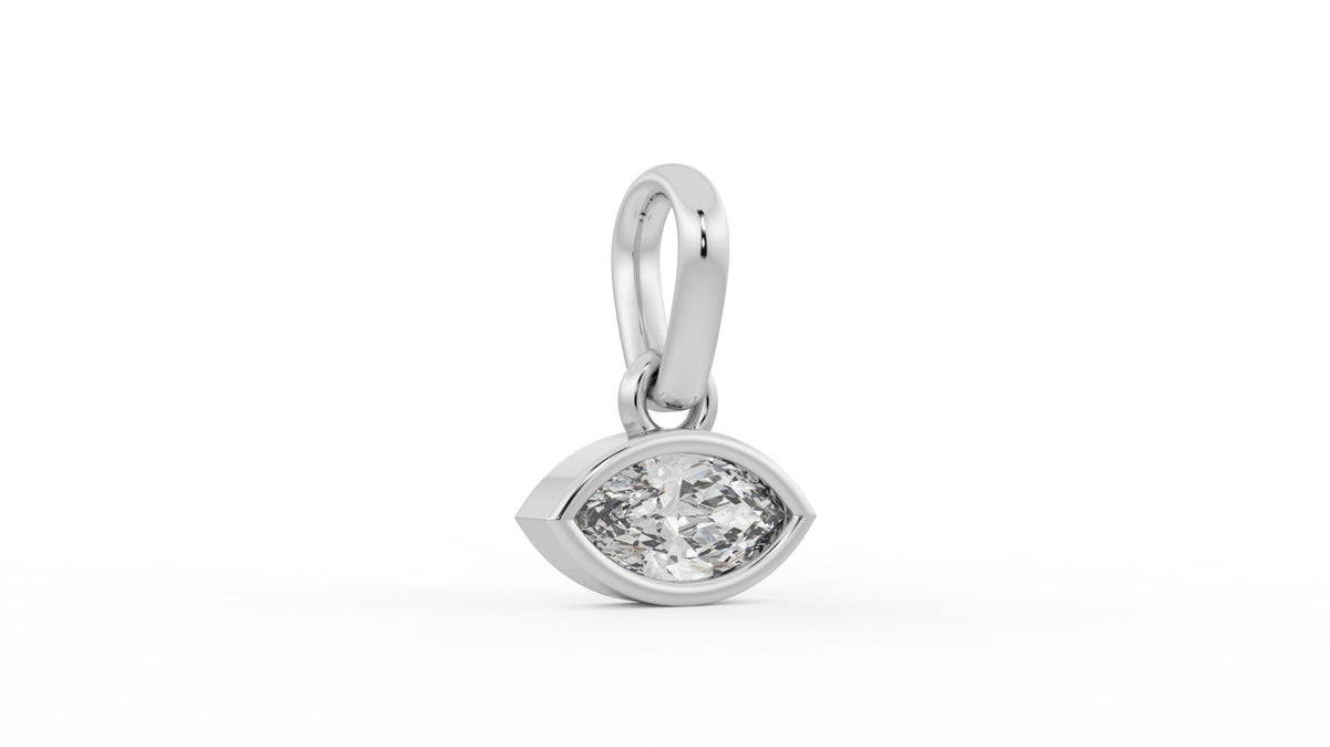 1 CTW Marquise Cut Diamond Solitaire Pendant