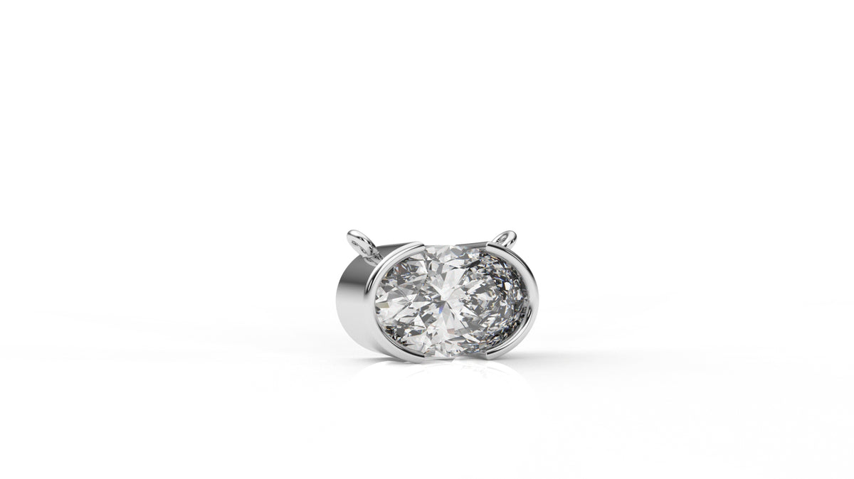 2.00 CTW Oval Diamond Solitaire Pendant