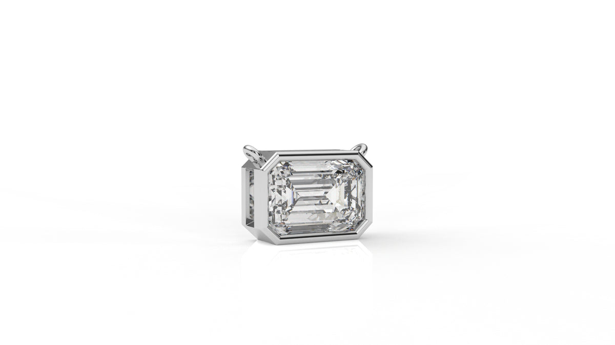 3.00 CTW Emerald Cut Diamond Solitaire Pendant