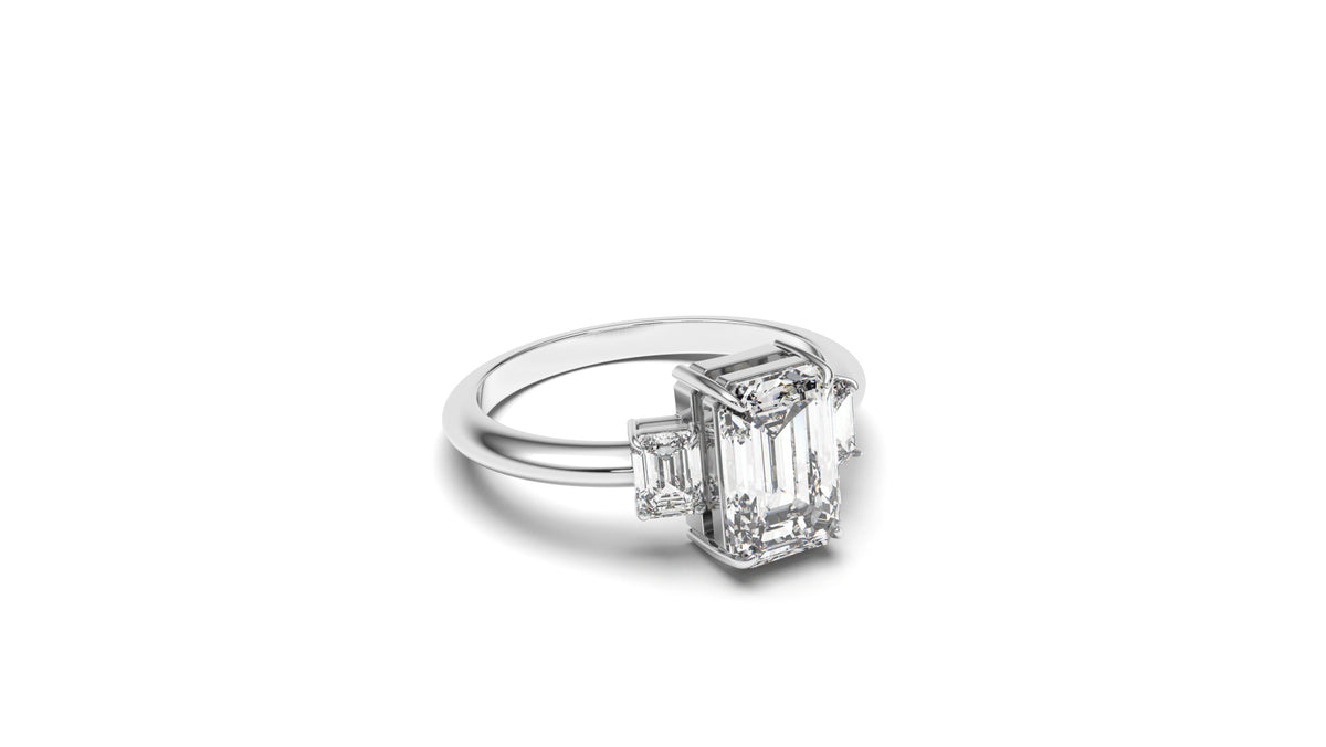 2.50 CTW Emerald Cut Diamond Engagement Ring