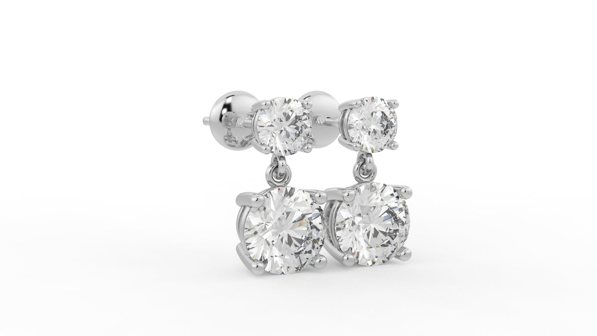 3.80 CTW Diamond Drop Earrings