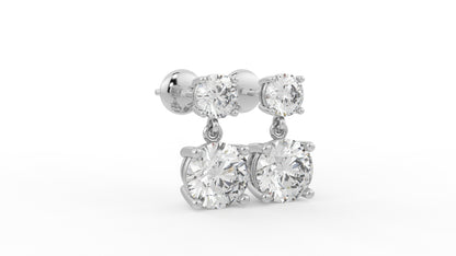 3.80 CTW Diamond Drop Earrings