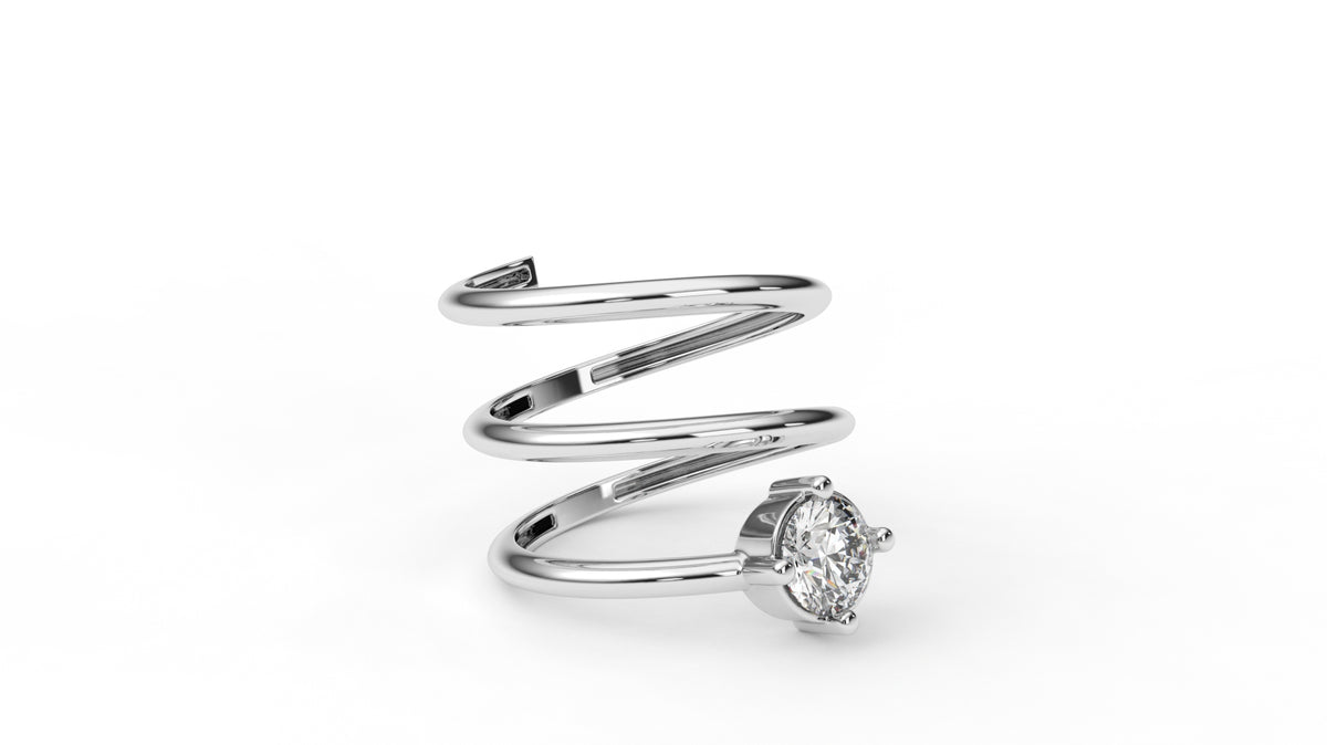 0.75 CTW Diamond Spiral Wrap Ring