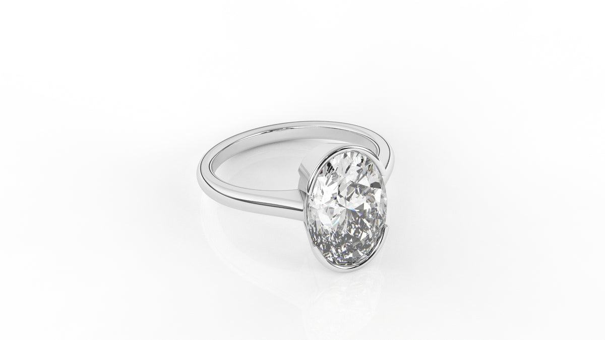 3.00 CTW Oval Diamond Solitaire Ring