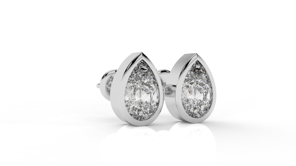 2.00 CTW Lab-Grown Diamond Pear Stud Earrings