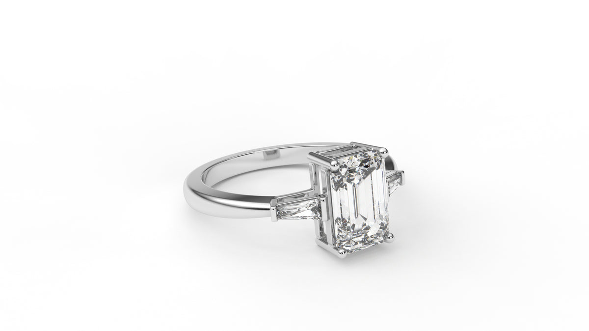 2.20 CTW Emerald Cut Diamond Engagement Ring