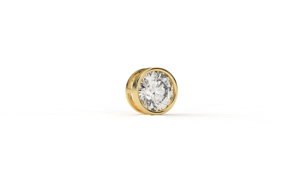 3.00 CTW Round Diamond Bezel Solitaire Pendant