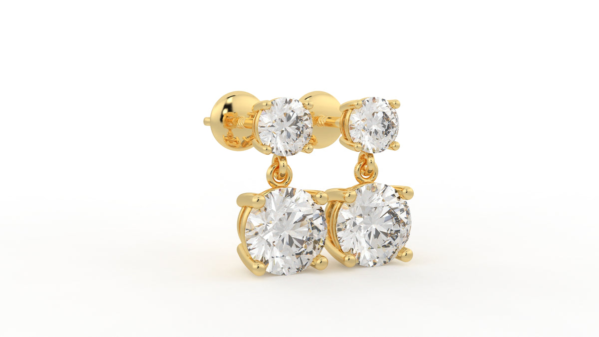 3.80 CTW Diamond Drop Earrings