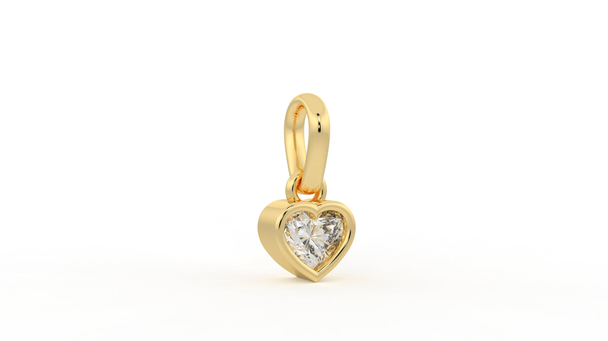 1 CTW Heart Cut Diamond Solitaire Pendant