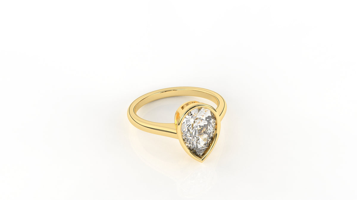 2.00 CTW Pear Diamond Solitaire Ring