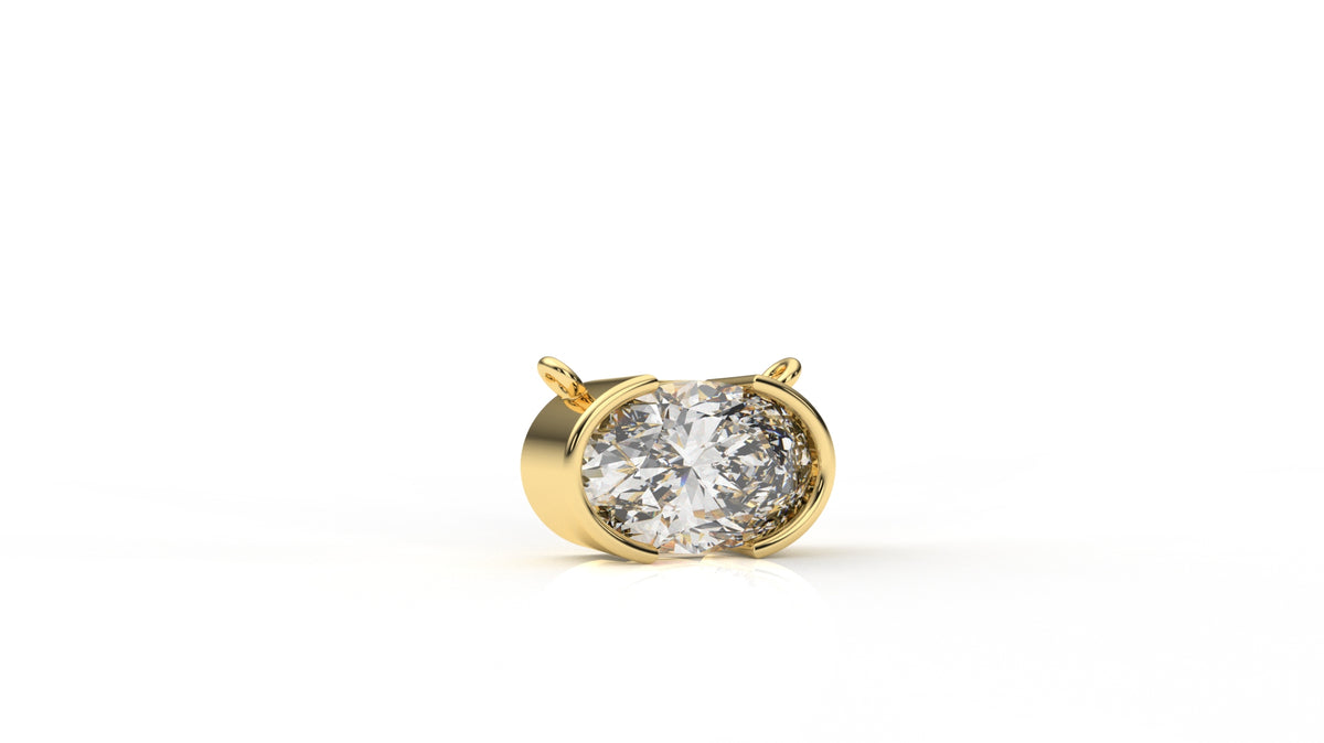 2.00 CTW Oval Diamond Solitaire Pendant