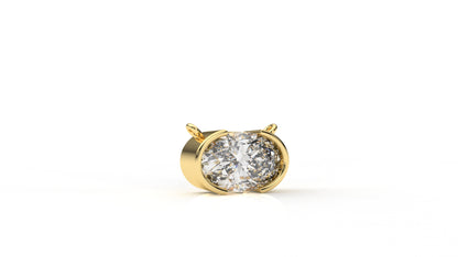 2.00 CTW Oval Diamond Solitaire Pendant