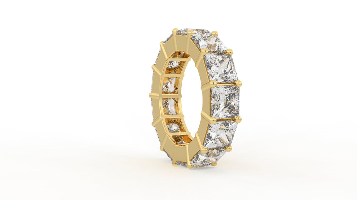 13 CTW Princess Cut Diamond Eternity Wedding Band