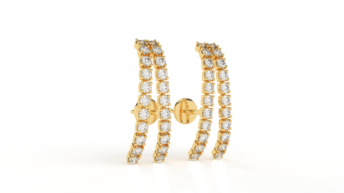 1.67 CTW Lab-Grown Diamond Hoop Earrings