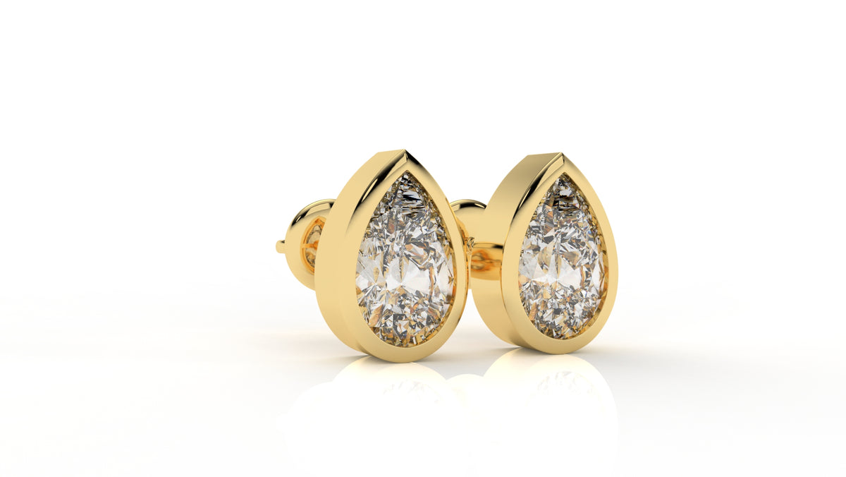 2.00 CTW Lab-Grown Diamond Pear Stud Earrings