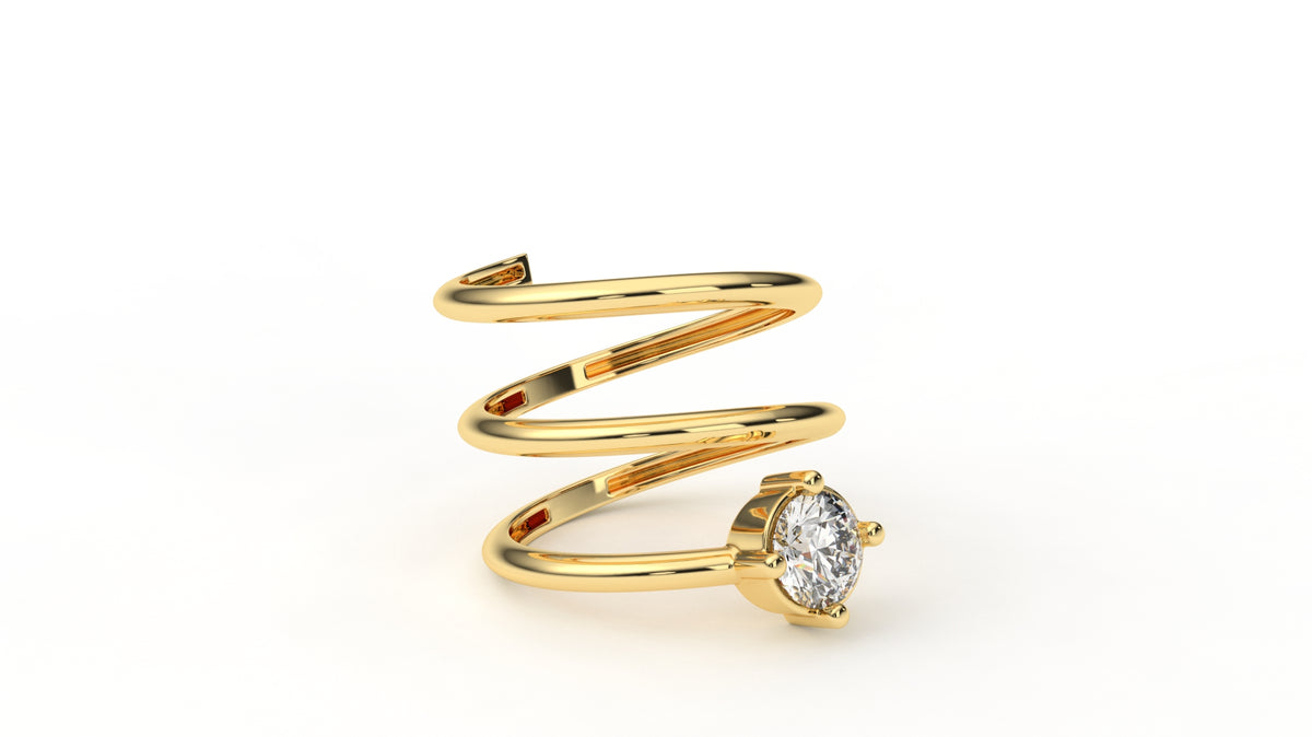 0.75 CTW Diamond Spiral Wrap Ring