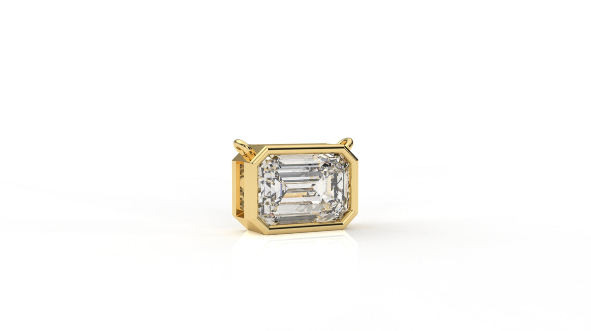 3.00 CTW Emerald Cut Diamond Solitaire Pendant