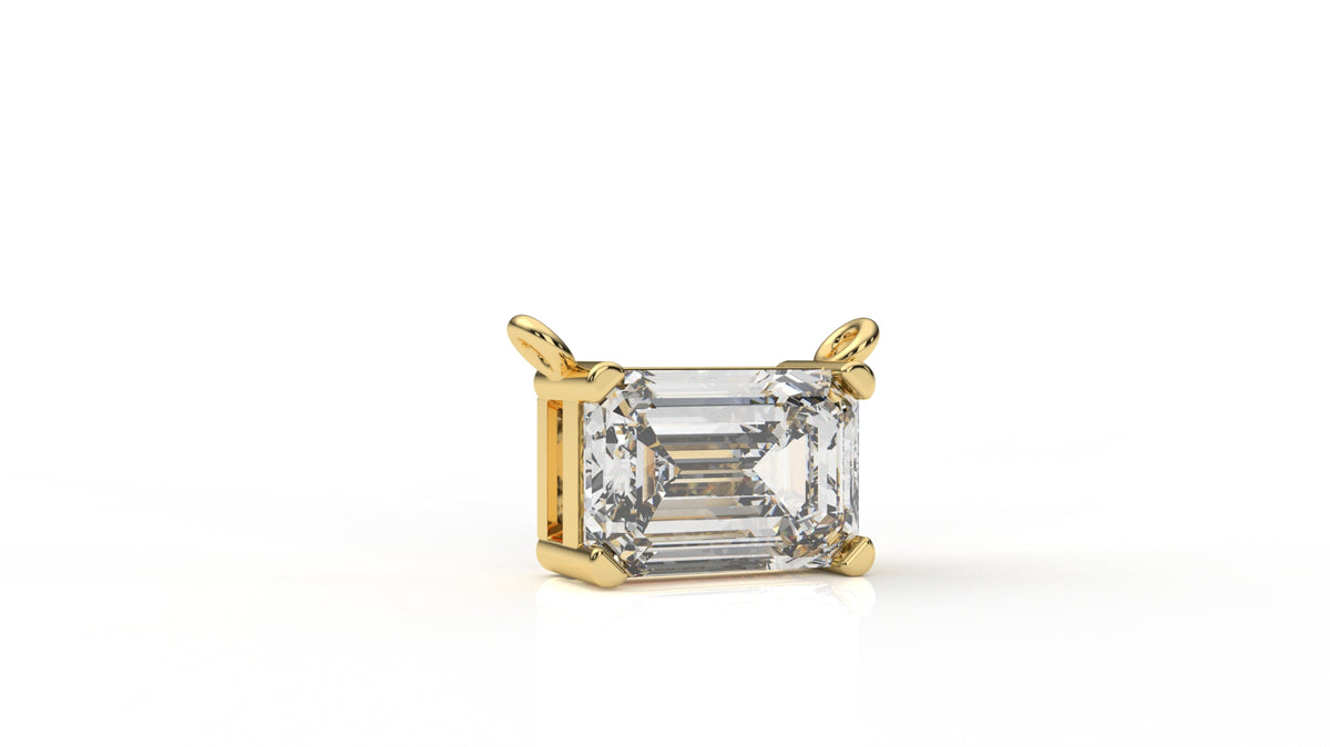 2.00 CTW Emerald Cut Diamond Solitaire Pendant