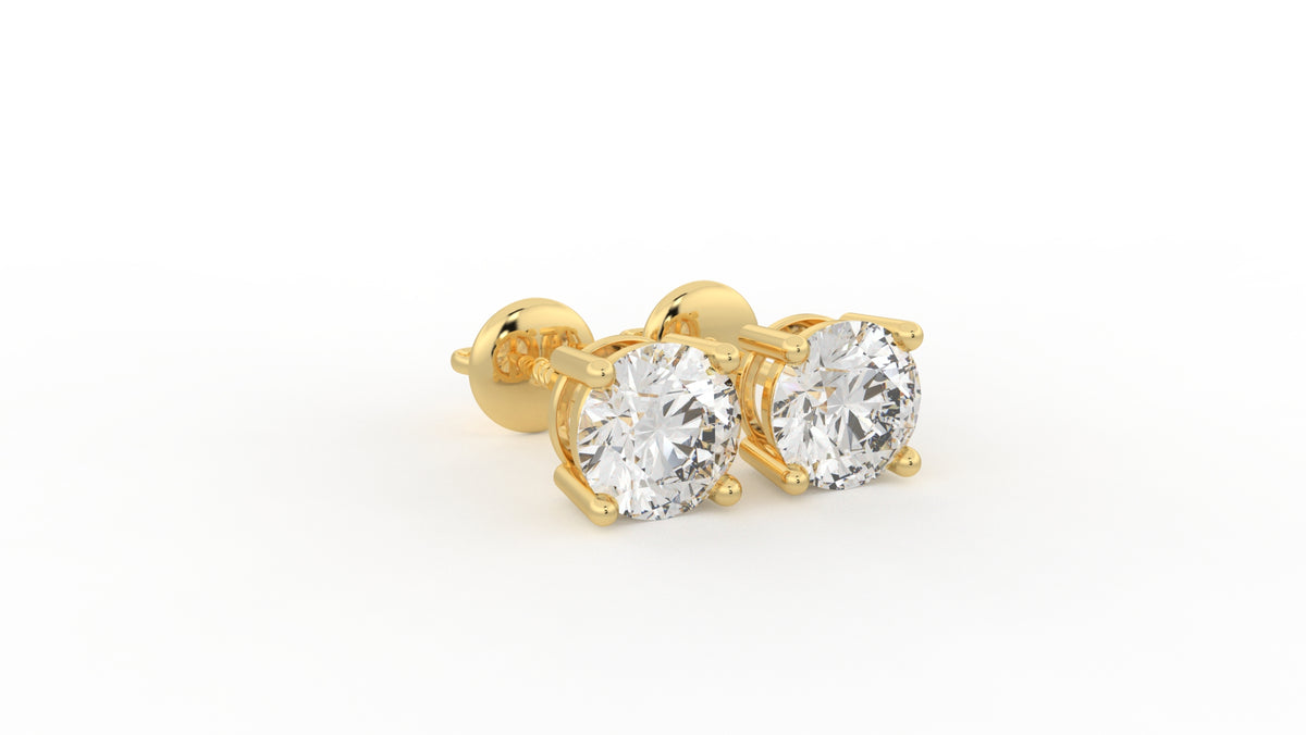 3 CTW Diamond Cluster Stud Earring