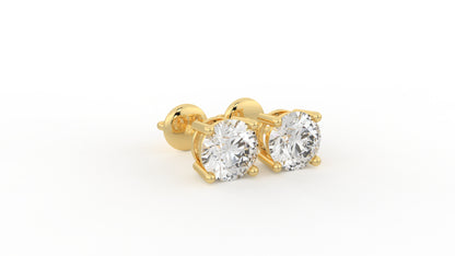 3 CTW Diamond Cluster Stud Earring