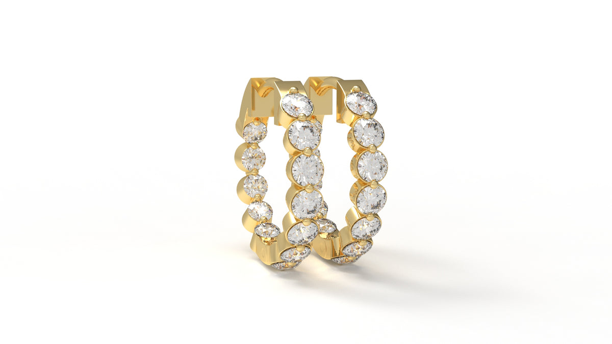 1.26 CTW Lab-Grown Diamond Hoop Earrings