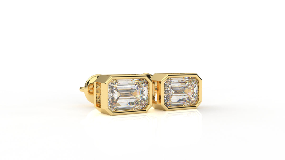 4.00 CTW Emerald Cut Diamond Stud Earrings