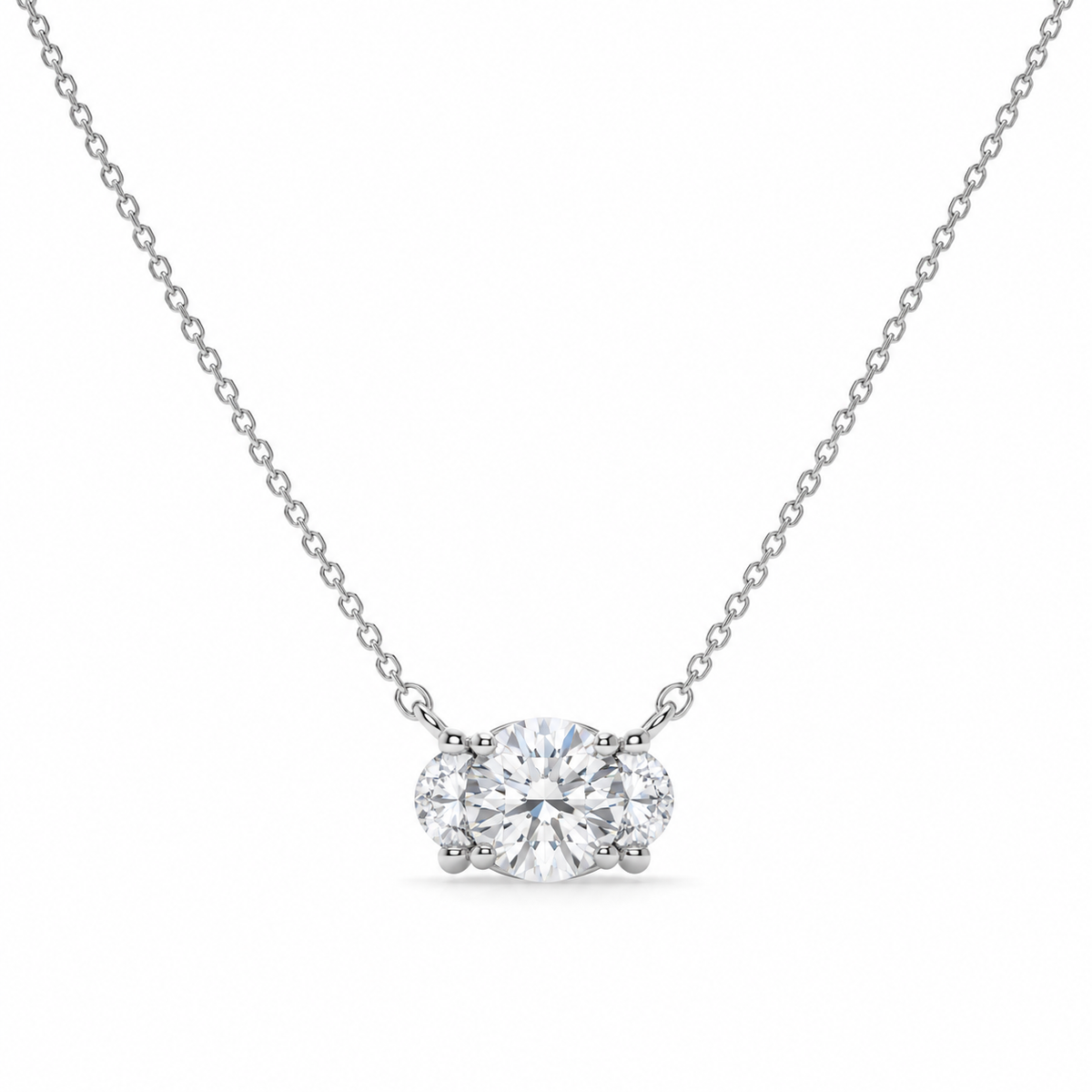 1.00 CT Round Diamond Solitaire Pendant Necklace