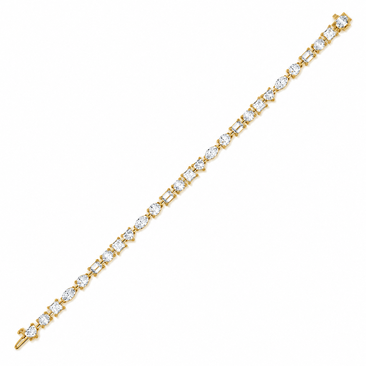 12.47 CTW Alternating Round Diamond Tennis Bracelet