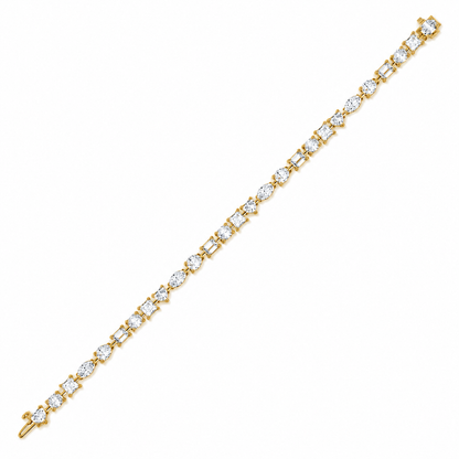 12.47 CTW Alternating Round Diamond Tennis Bracelet