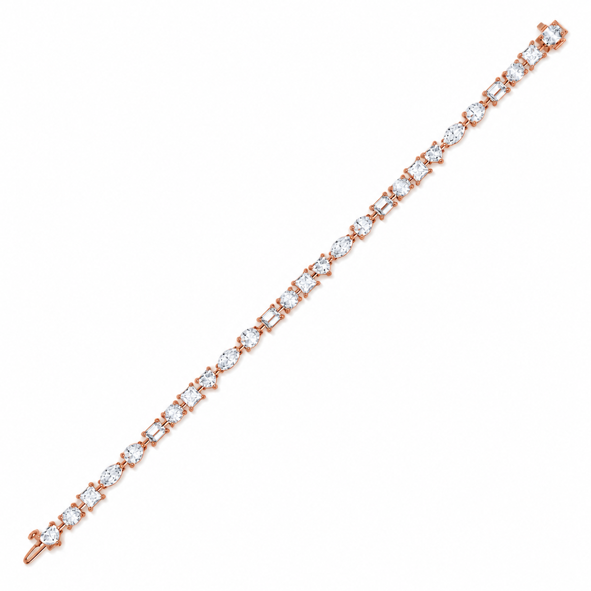 12.47 CTW Alternating Round Diamond Tennis Bracelet