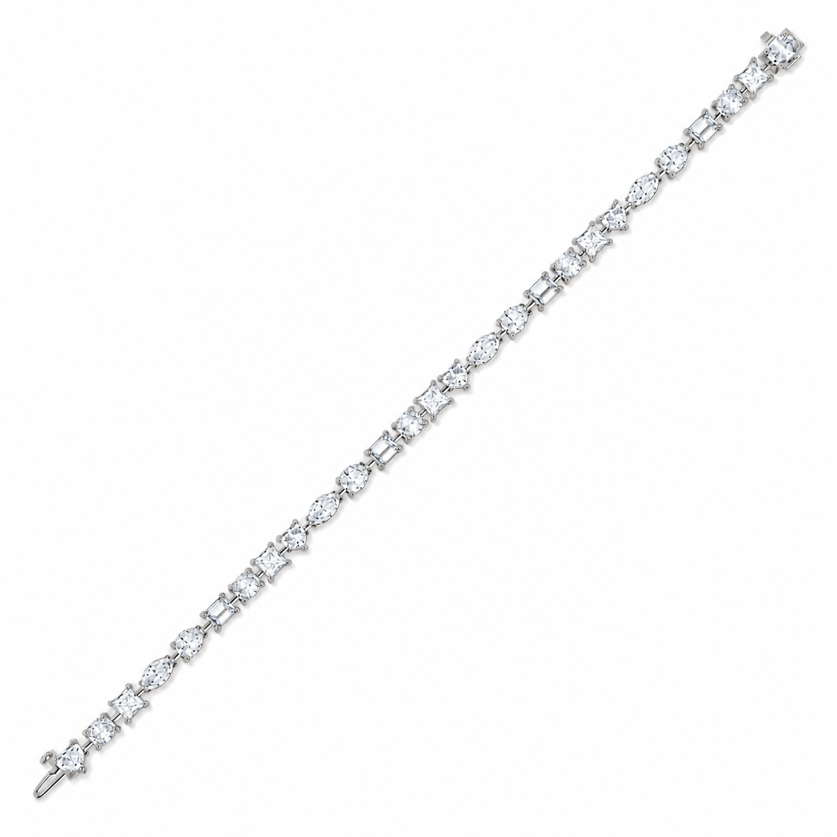 12.47 CTW Alternating Round Diamond Tennis Bracelet