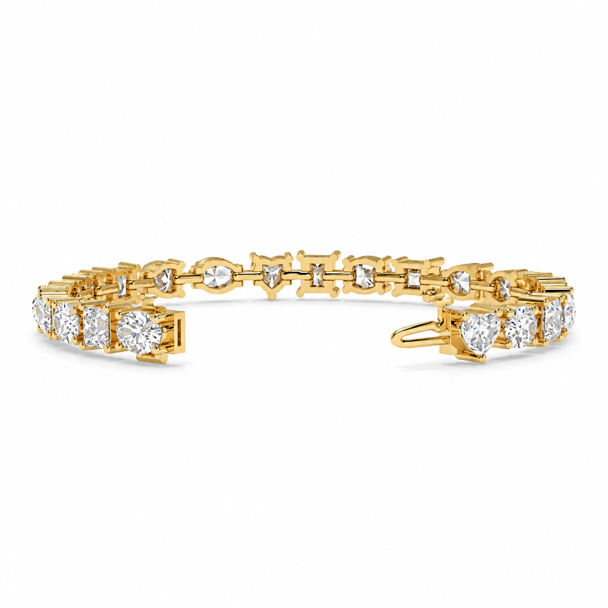 12.47 CTW Alternating Round Diamond Tennis Bracelet