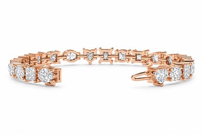 12.47 CTW Alternating Round Diamond Tennis Bracelet