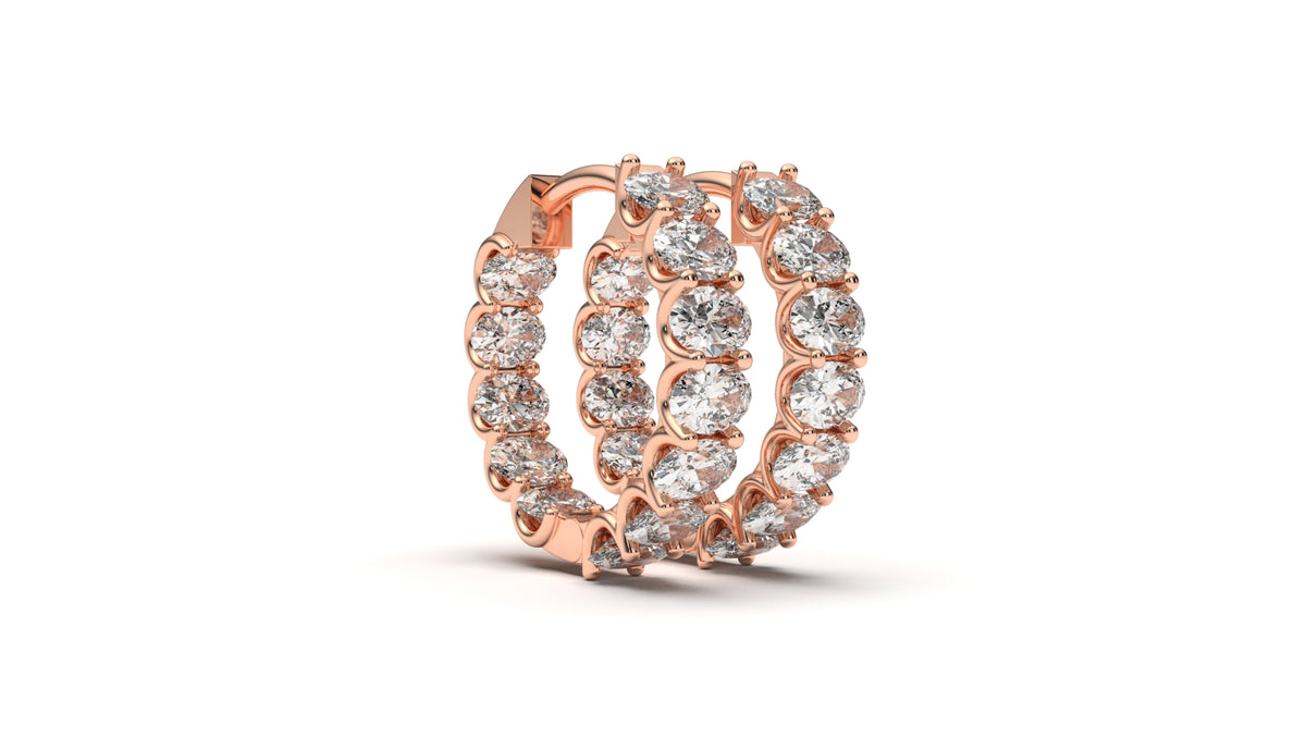 1.92 CTW Diamond Hoop Earrings