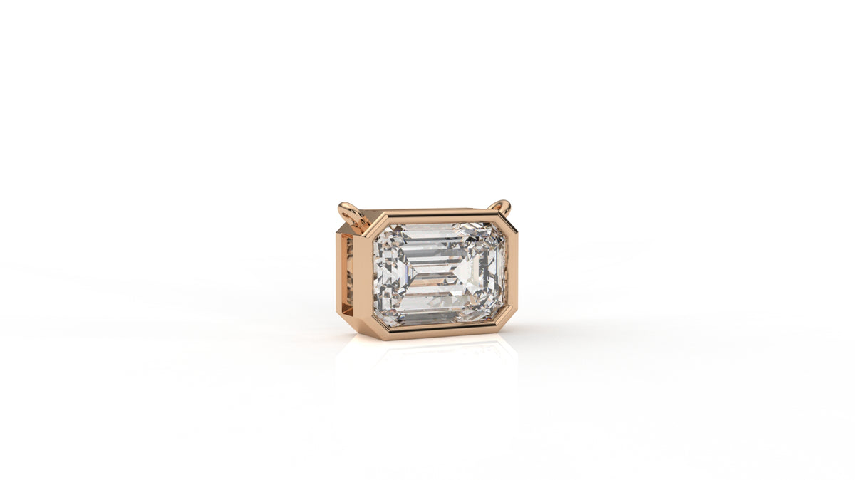 3.00 CTW Emerald Cut Diamond Solitaire Pendant