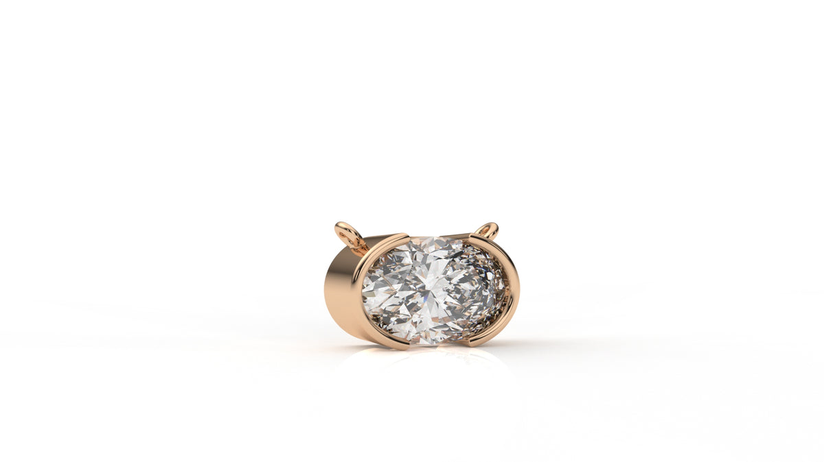 2.00 CTW Oval Diamond Solitaire Pendant