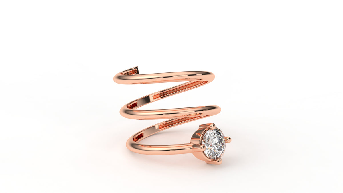 0.75 CTW Diamond Spiral Wrap Ring
