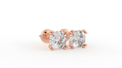 1.30 CTW Round Diamond Stud Earrings