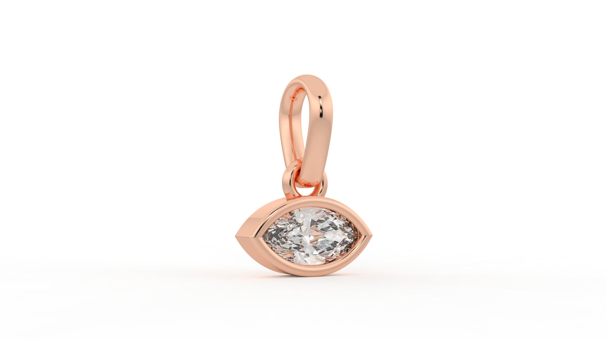 1 CTW Marquise Cut Diamond Solitaire Pendant