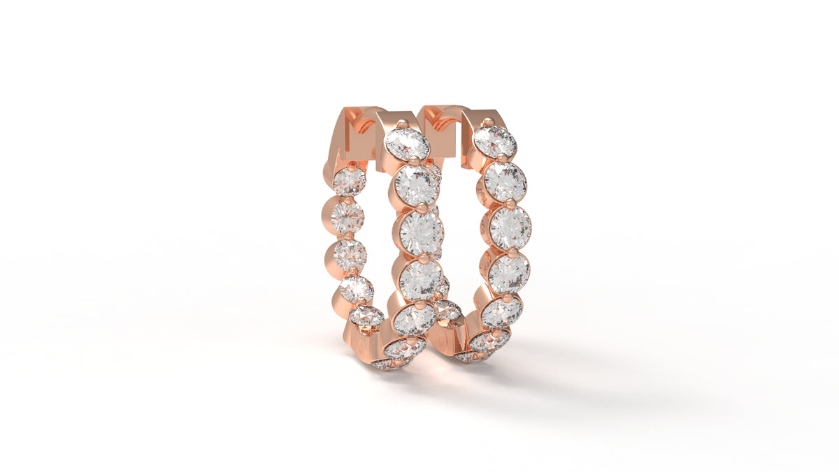 1.26 CTW Lab-Grown Diamond Hoop Earrings