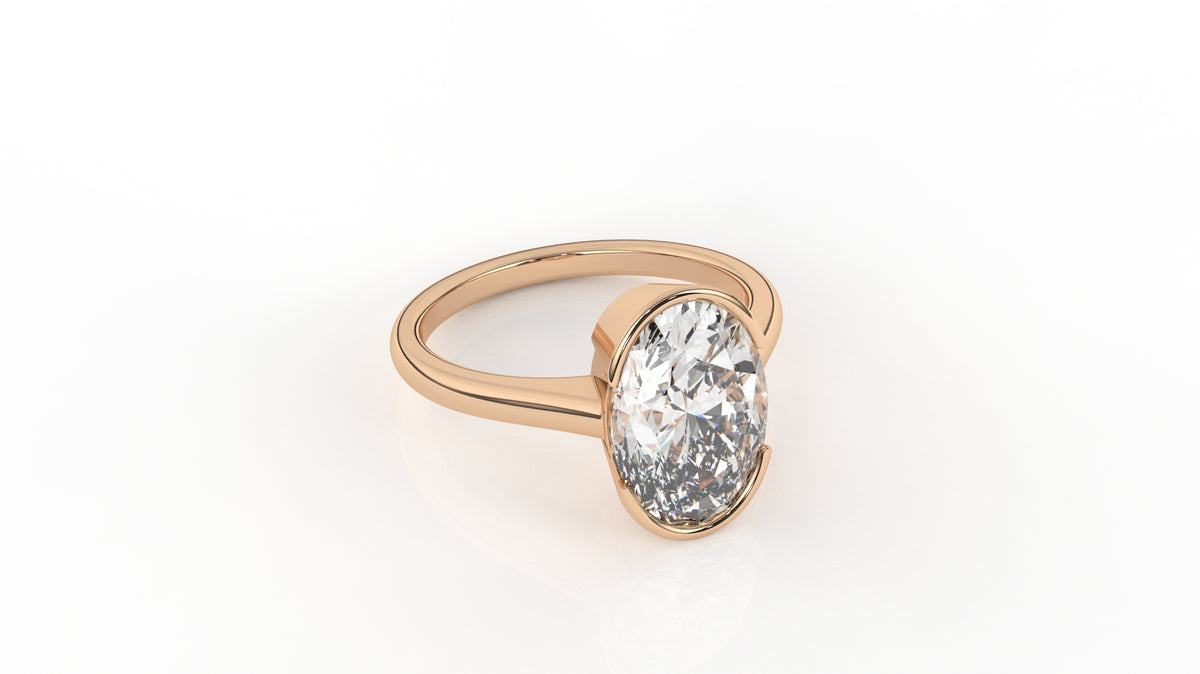 3.00 CTW Oval Diamond Solitaire Ring