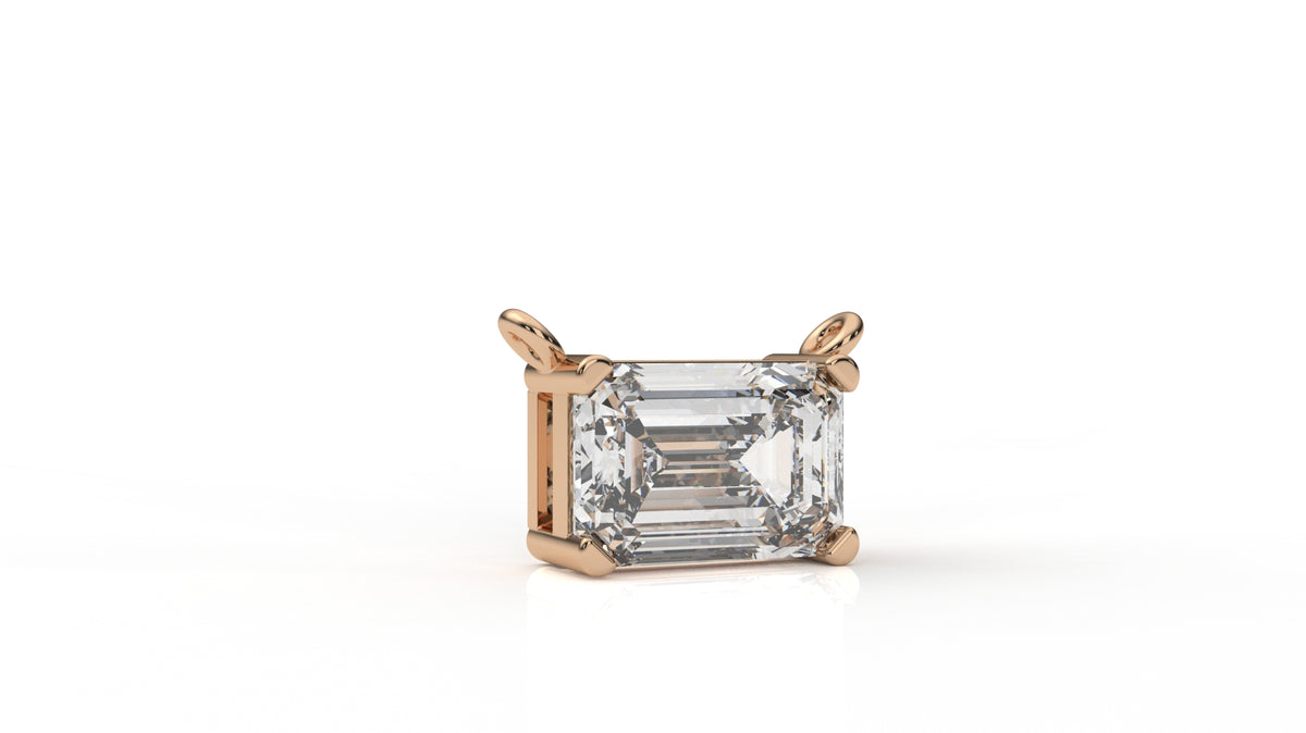 2.00 CTW Emerald Cut Diamond Solitaire Pendant
