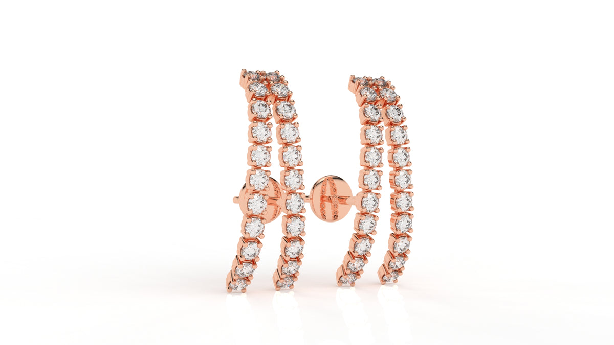 1.67 CTW Lab-Grown Diamond Hoop Earrings