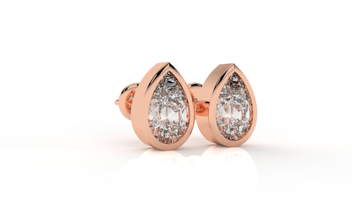 2.00 CTW Lab-Grown Diamond Pear Stud Earrings