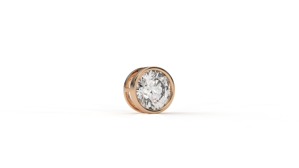 3.00 CTW Round Diamond Bezel Solitaire Pendant