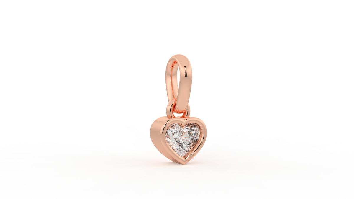 1 CTW Heart Cut Diamond Solitaire Pendant