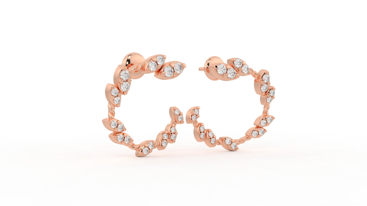 0.73 CTW Diamond Hoop Earring