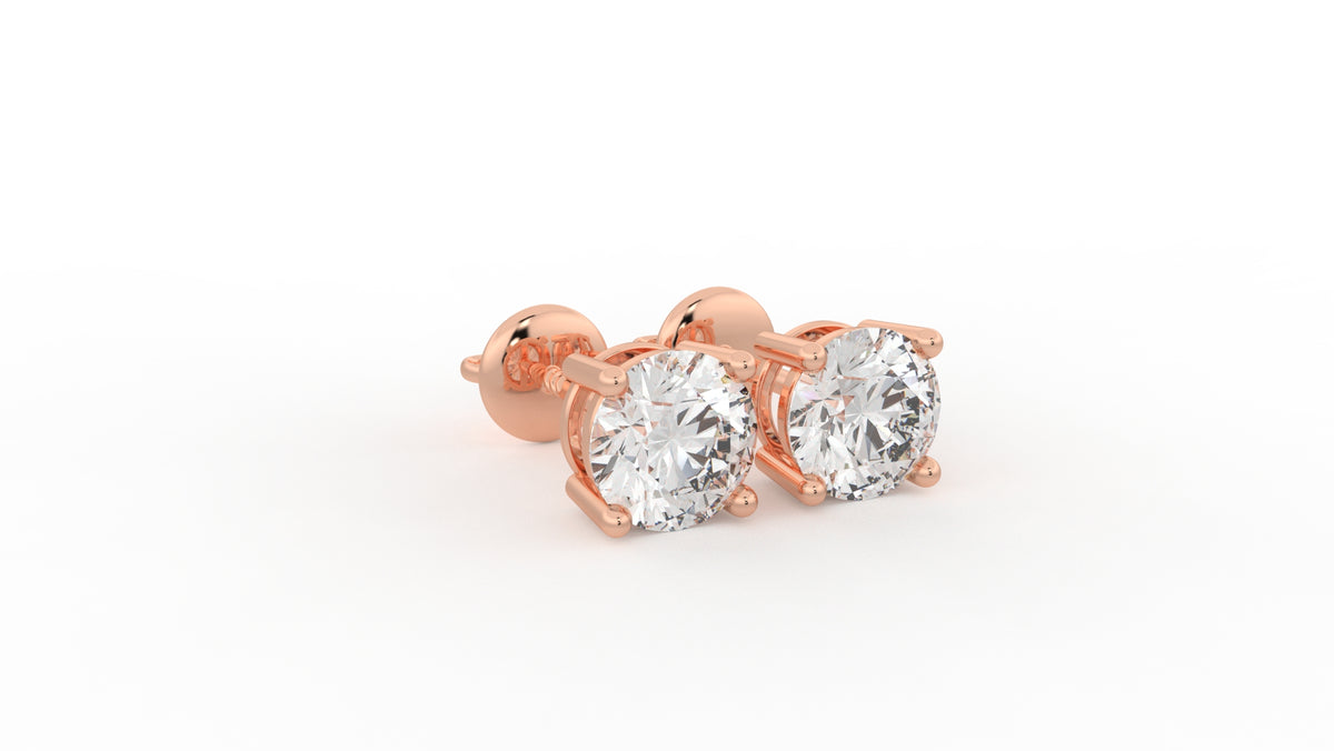 3 CTW Diamond Cluster Stud Earring